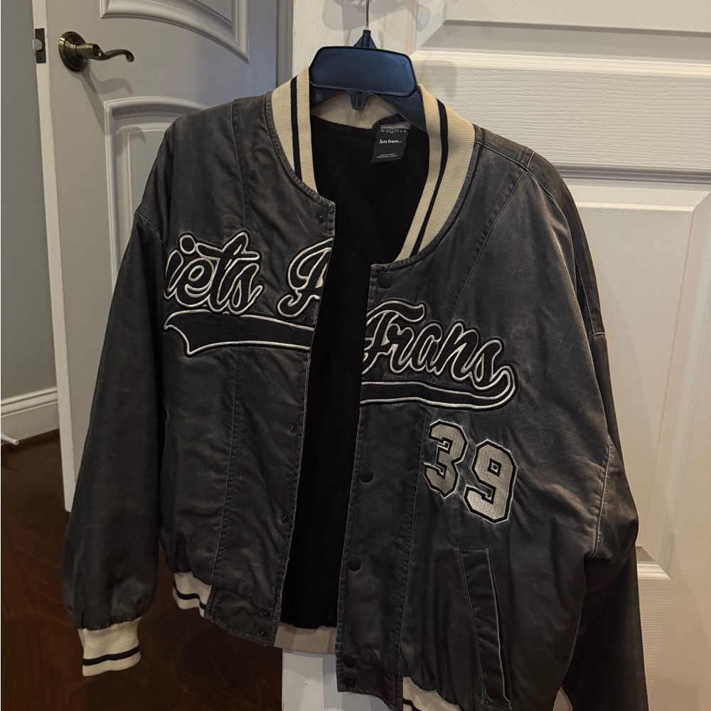 Iets Frans grey bomber jacket